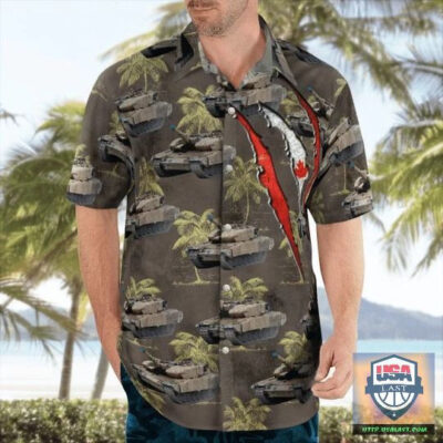Canadian Army Leopard Hawaiian Shirt